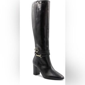 Bruno Magli  Adriana  Knee High Leather  Block Heel Boots